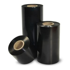 Standard Flat-Head Resin - 110mm Wide x 74m Long - Outside Wound - 0.5'' Core - Black